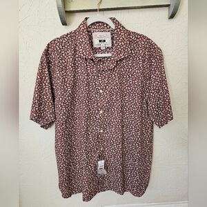 Joseph Abboud Button Up Short Sleeve Casual Floral Shirt Size XL NWT